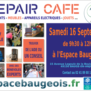 Repair Café de l'espace Baugeois, samedi 16 septembre 2023