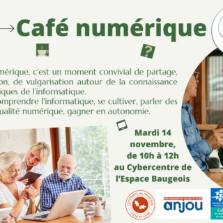 Café Numérique novembre 2023, au Cybercentre de l'Espace Baugeois