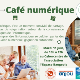 Café numérique, mardi 11 juin 2024 à 10h, pour apprendre et comprendre le numérique