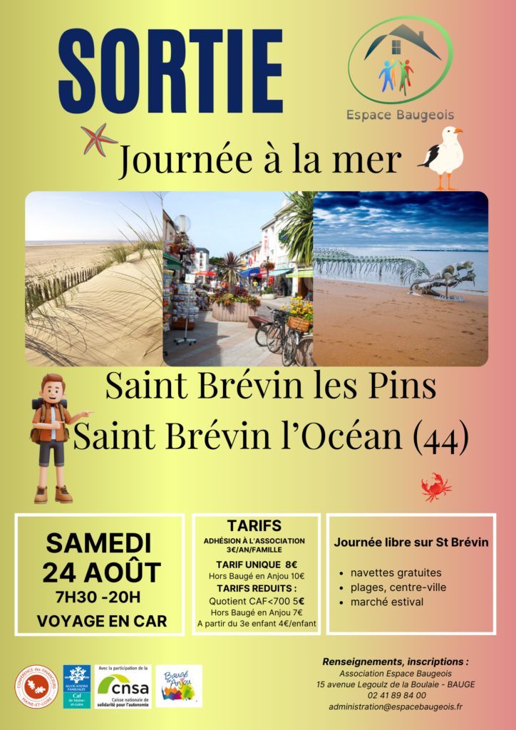 Sortie proposée par l'association Espace Baugeois, à Saint Brévin-les-Pins.