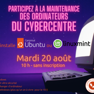 Install'Party Linux au Cybercentre de l'association Espace Baugeois