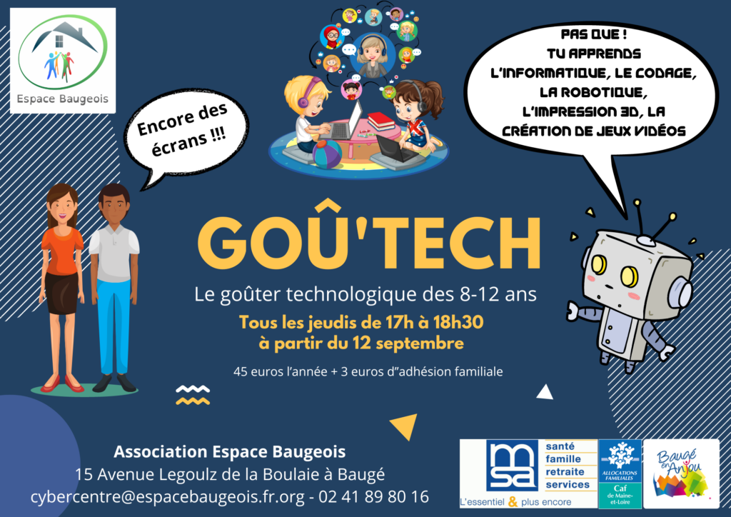 Activité Goû'tech de l'Association Espace Baugeois